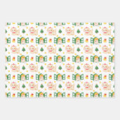 Feuille De Papier Cadeau Feline Fêtes Chat Thème Noël Fête (Devant 3)