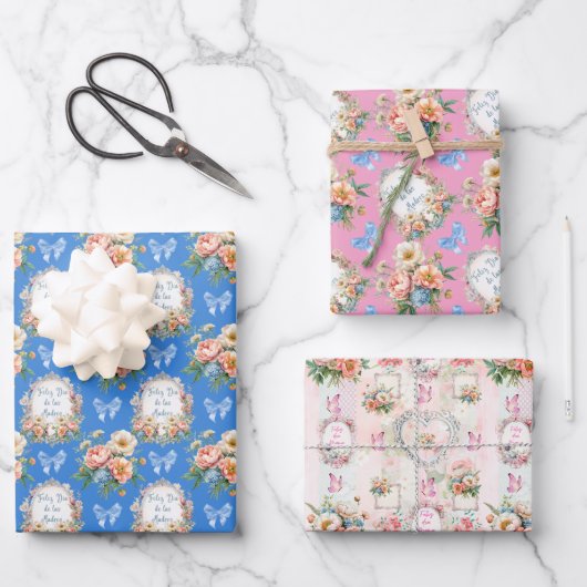 Feuille De Papier Cadeau Feliz Dia de las Madres Mama (Recto)