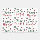 Feuille De Papier Cadeau Feliz Navidad (Devant 3)