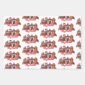 Feuille De Papier Cadeau Feliz Navidad Cactus Noël Mexique (Devant)