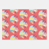 Feuille De Papier Cadeau Feliz Navidad Coquito Père Noël (Devant)