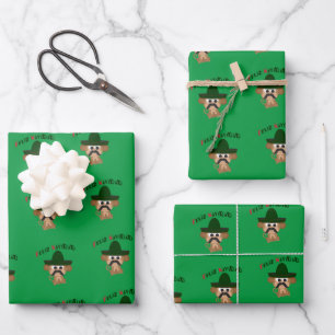 Feuille De Papier Cadeau Feliz Navidad Monkey