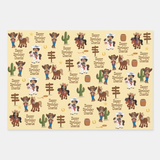 Feuille De Papier Cadeau Femme à mâchoires multiculturelle personnalisée (Devant 3)