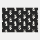 Feuille De Papier Cadeau Femme avec le côté rasé coiffure mode (Devant 3)