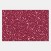 Feuille De Papier Cadeau Ferme Bourgogne rustique feuillage motif mignon (Devant 3)