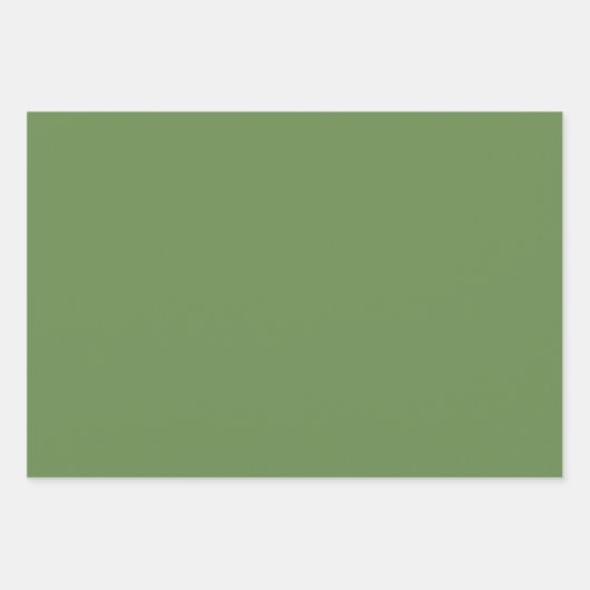 Feuille De Papier Cadeau Ferme de Boston solide vert rustique (Devant 2)