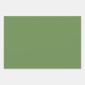 Feuille De Papier Cadeau Ferme de Boston solide vert rustique (Devant)