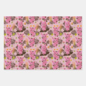 Feuille De Papier Cadeau Ferme de Piggy Bath Boue Cute (Devant)