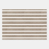 Feuille De Papier Cadeau Ferme Holly Berries Blanc Rustique Kraft (Devant 2)