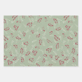 Feuille De Papier Cadeau Ferme laurier vert rustique feuillage motif mignon (Devant)