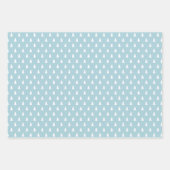 Feuille De Papier Cadeau Ferme moderne bleu clair (Devant)