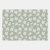 Feuille De Papier Cadeau Ferme moderne Sage Green Gite Cadeau (Devant 2)