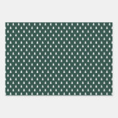 Feuille De Papier Cadeau Ferme moderne vacances vert foncé (Devant)