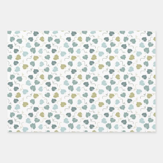 Feuille De Papier Cadeau Ferme moderne verte (Devant)