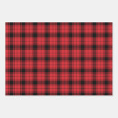 Feuille De Papier Cadeau Ferme noir rouge rustique tartan plaid motif (Devant 2)