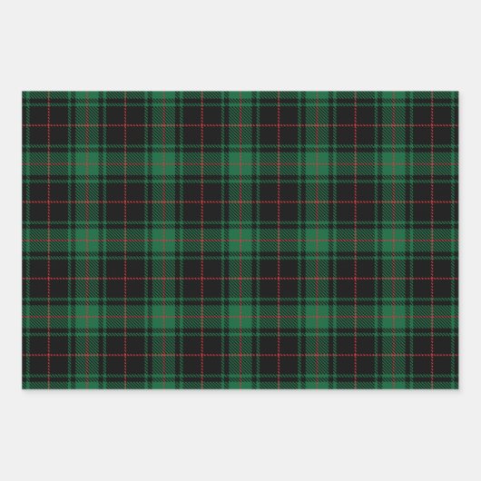 Feuille De Papier Cadeau Ferme noir rouge rustique tartan plaid motif (Devant 2)