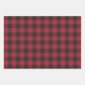 Feuille De Papier Cadeau Ferme Red Buffalo Check Noël (Devant)