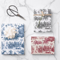 Ferme Rustique vintage Toile Bleu, Rouge, Noir