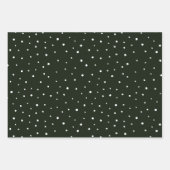 Feuille De Papier Cadeau Ferme Tartan Plaid vert et rouge (Devant 3)