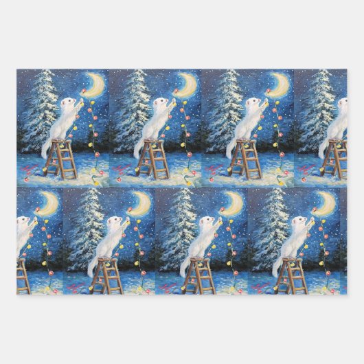 Feuille De Papier Cadeau Ferret Christmas Wrapping Paper (Devant)
