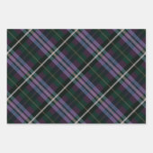 Feuille De Papier Cadeau Festif élégant violet foncé et vert Motif plat (Devant)