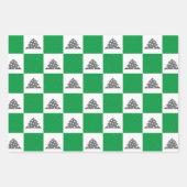 Feuille De Papier Cadeau Festif Green Pet Photo Arbre de Noël (Devant 3)