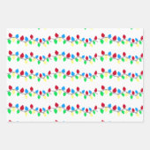 Feuille De Papier Cadeau Festif lumières à cordes de Noël (Devant 2)