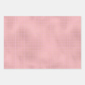 Feuille De Papier Cadeau Festif moderne Pink Gold Plaid (Devant 2)