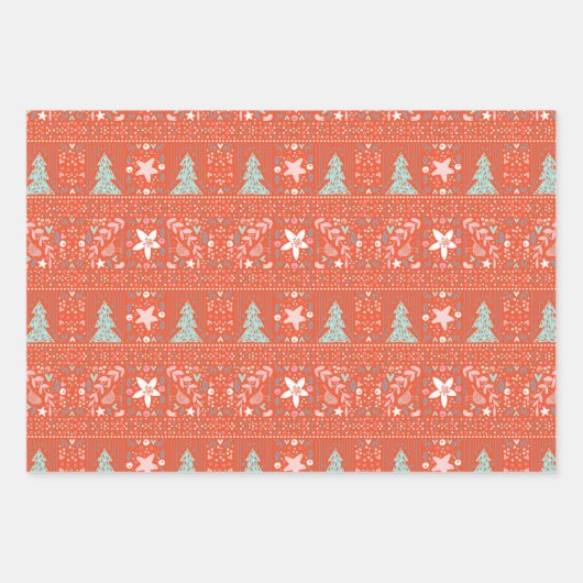 Feuille De Papier Cadeau Festif Pretty Christmas (Devant)