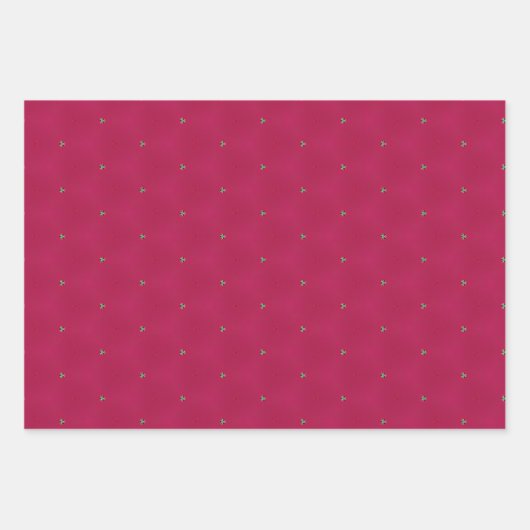 Feuille De Papier Cadeau Festif rose et vert Vibrant géométrique (Devant 2)