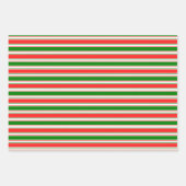 Feuille De Papier Cadeau Festif rouge, blanc, vert Motif style Noël (Devant 3)