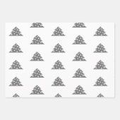 Feuille De Papier Cadeau Festif simple vacances Arbre de Noël (Devant 3)