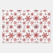 Feuille De Papier Cadeau Festif Snowflakes Et Étincelles De Noël (Devant)