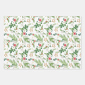 Feuille De Papier Cadeau Festif Vacances Botaniques (Devant)