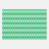 Feuille De Papier Cadeau Festif Vert Monochrome géométrique et Terrazzo (Devant)