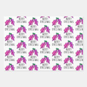 Feuille De Papier Cadeau Festin Aquarelle Holly Berries Noël (Devant 2)