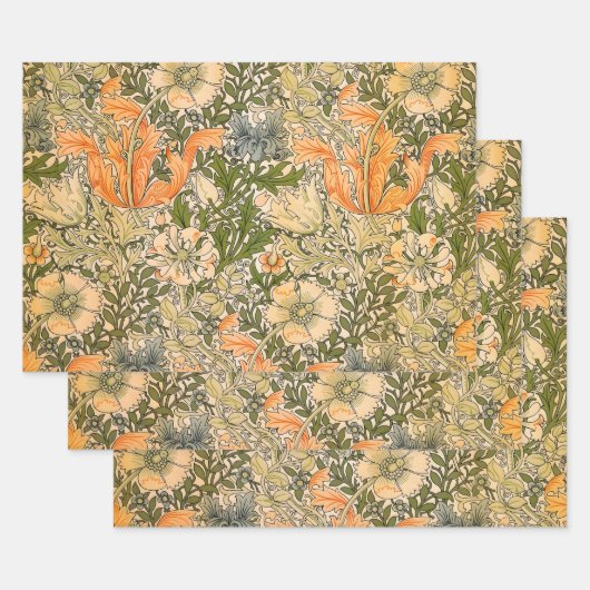 Feuille De Papier Cadeau Festival de fleurs de William Morris Spring Compto (Lot)