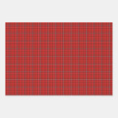 Feuille De Papier Cadeau Festivals de plaid rouge, vert et bleu (Devant)