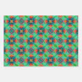 Feuille De Papier Cadeau Festive Abstrait Art Motif Noël (Devant 3)