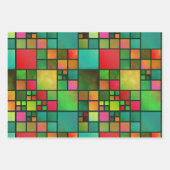 Feuille De Papier Cadeau Festive Abstrait Art Motif Noël (Devant)