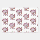Feuille De Papier Cadeau Festive Axolotl (Devant)