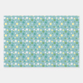 Feuille De Papier Cadeau Festive Green & Blue Christmas Trees (Devant 3)