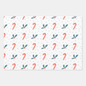 Feuille De Papier Cadeau Festive Holly Berry & Sucre de canne Noël (Devant 2)