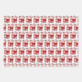 Feuille De Papier Cadeau Festive M. et Mme Claus Noël (Devant)