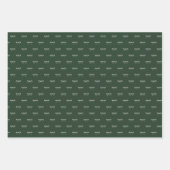 Feuille De Papier Cadeau Festive Modern Green and Beige Christmas (Devant 2)