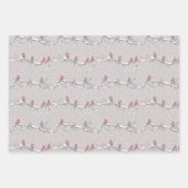 Feuille De Papier Cadeau Festive Modern Red Cardinal Christmas (Devant 2)
