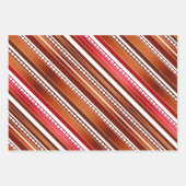 Feuille De Papier Cadeau Festive moderne Abstrait Motif rayé (Devant)