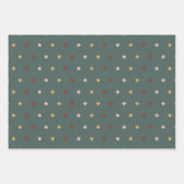 Feuille De Papier Cadeau Festive Noël Abstrait jeu de 3 (Devant 3)