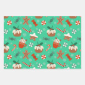 Feuille De Papier Cadeau Festive Noël Sweet Traitements Motif (Devant 2)