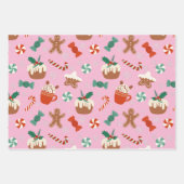 Feuille De Papier Cadeau Festive Noël Sweet Traitements Motif (Devant)